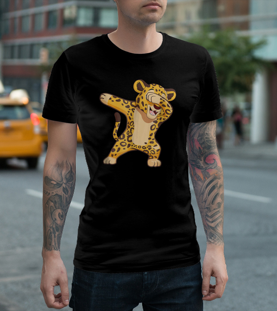 Dabbing Leopard Dabb Dance Cartoon T-Shirt