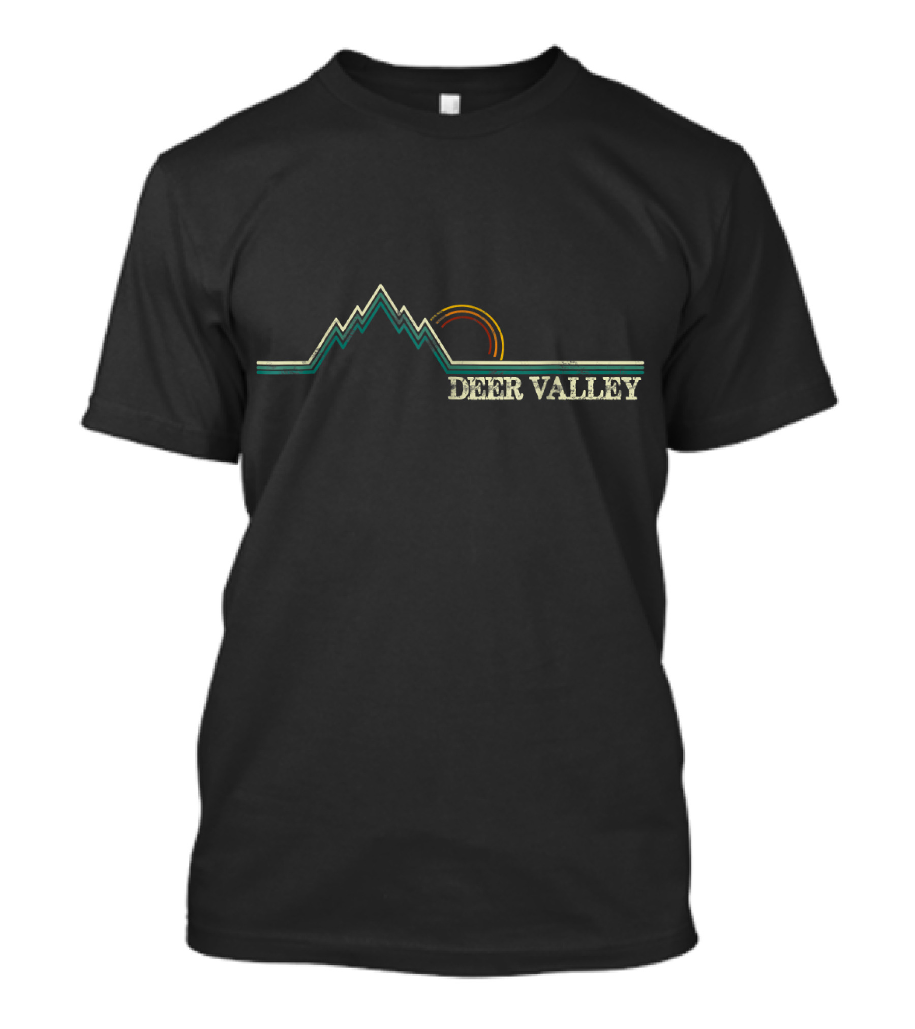 Deer Valley Utah Retro Mountains Adventure Skiing T-Shirt