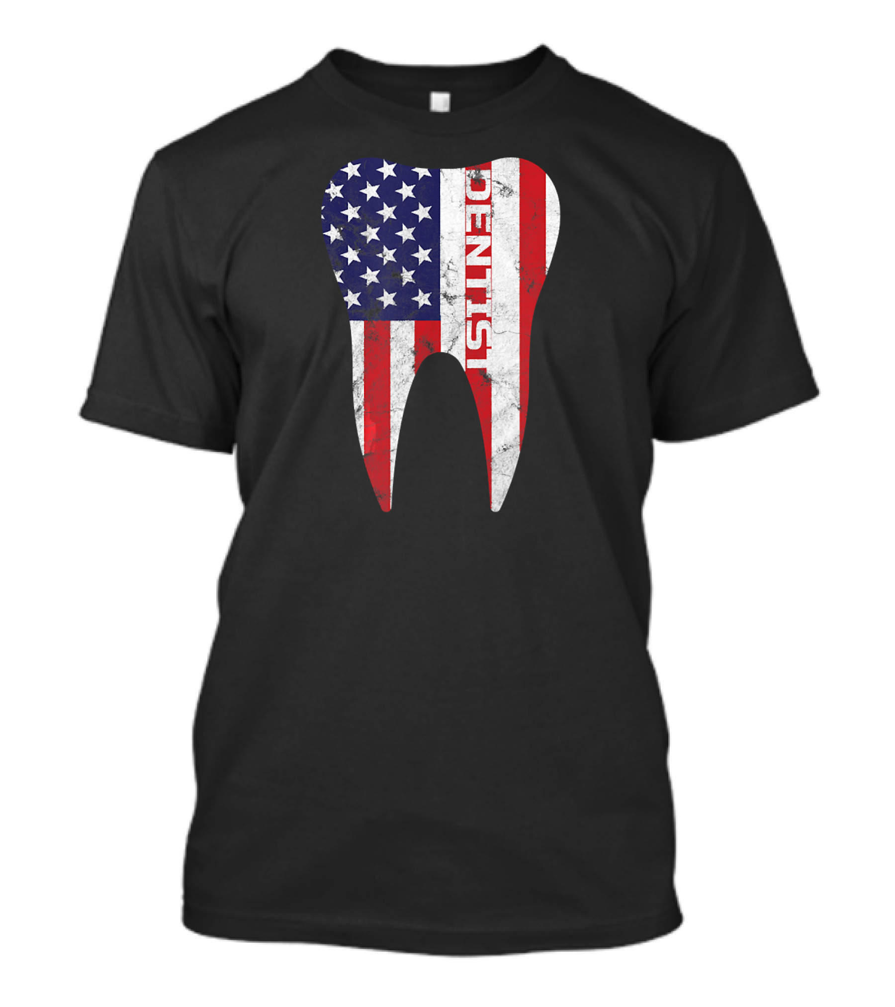 Dentist Patriotic American Flag Tooth T-Shirt