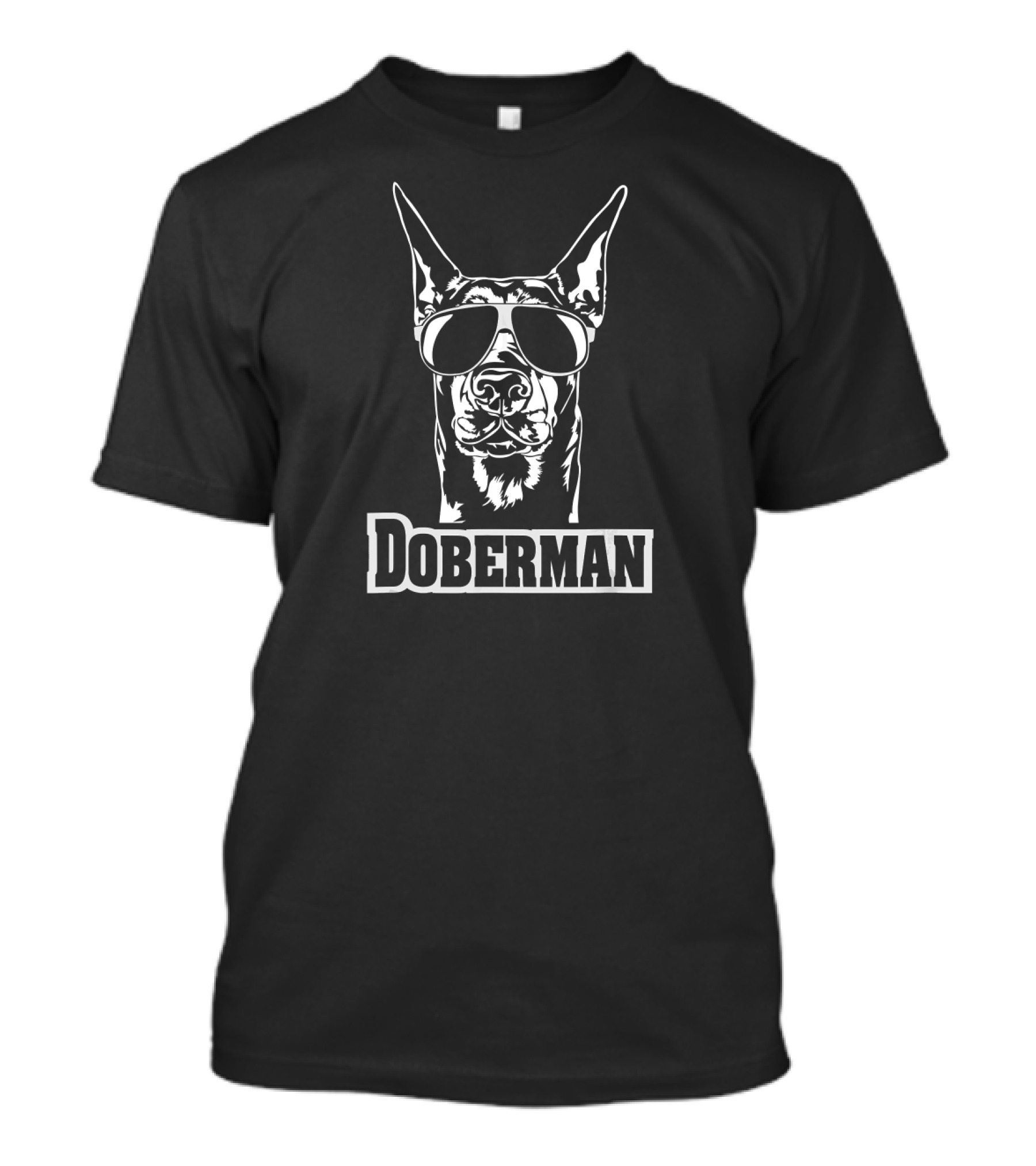 Doberman With Sunglasses Cool Dog T-Shirt