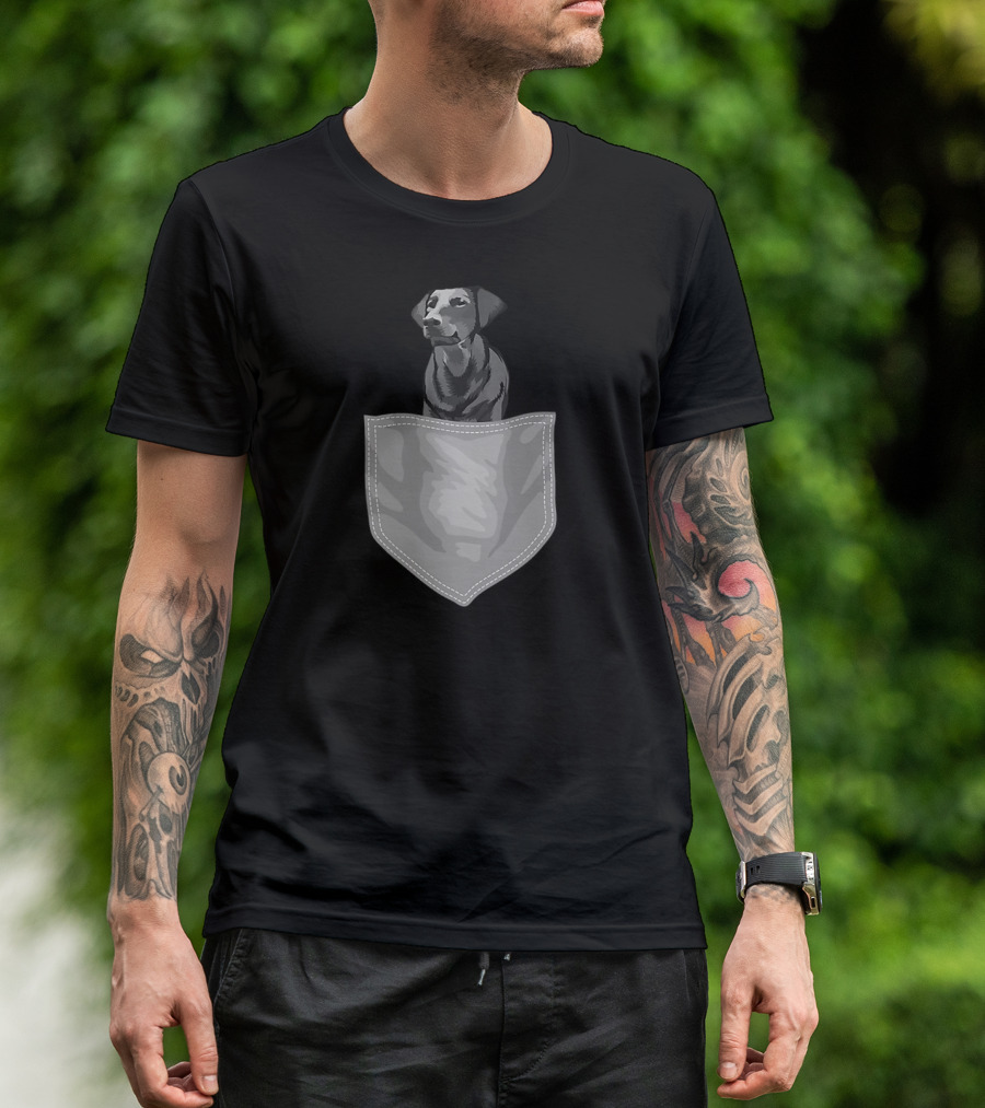 Doberman In A Pocket Cool Hearts Beat T-Shirt