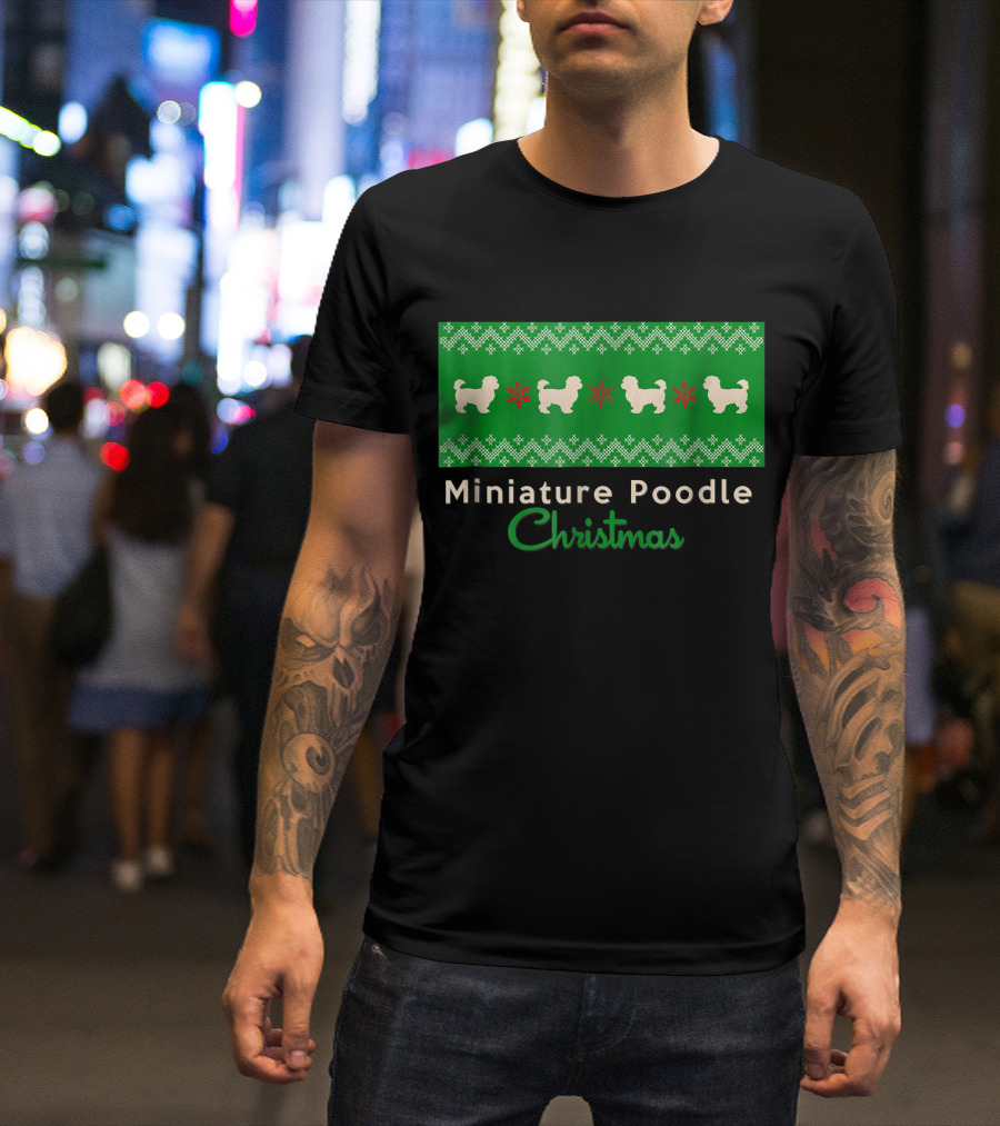 Miniature Poodle Christmas Ugly T-Shirt