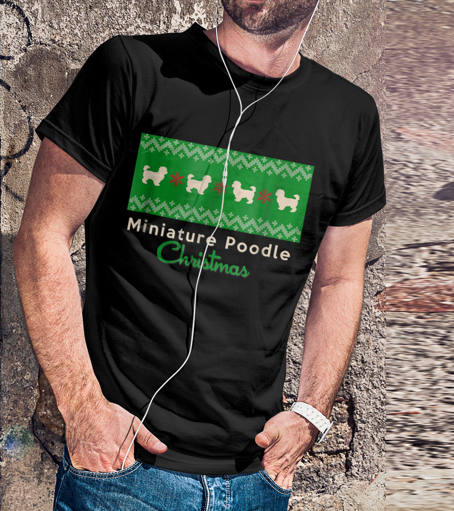 Miniature Poodle Christmas Ugly T-Shirt