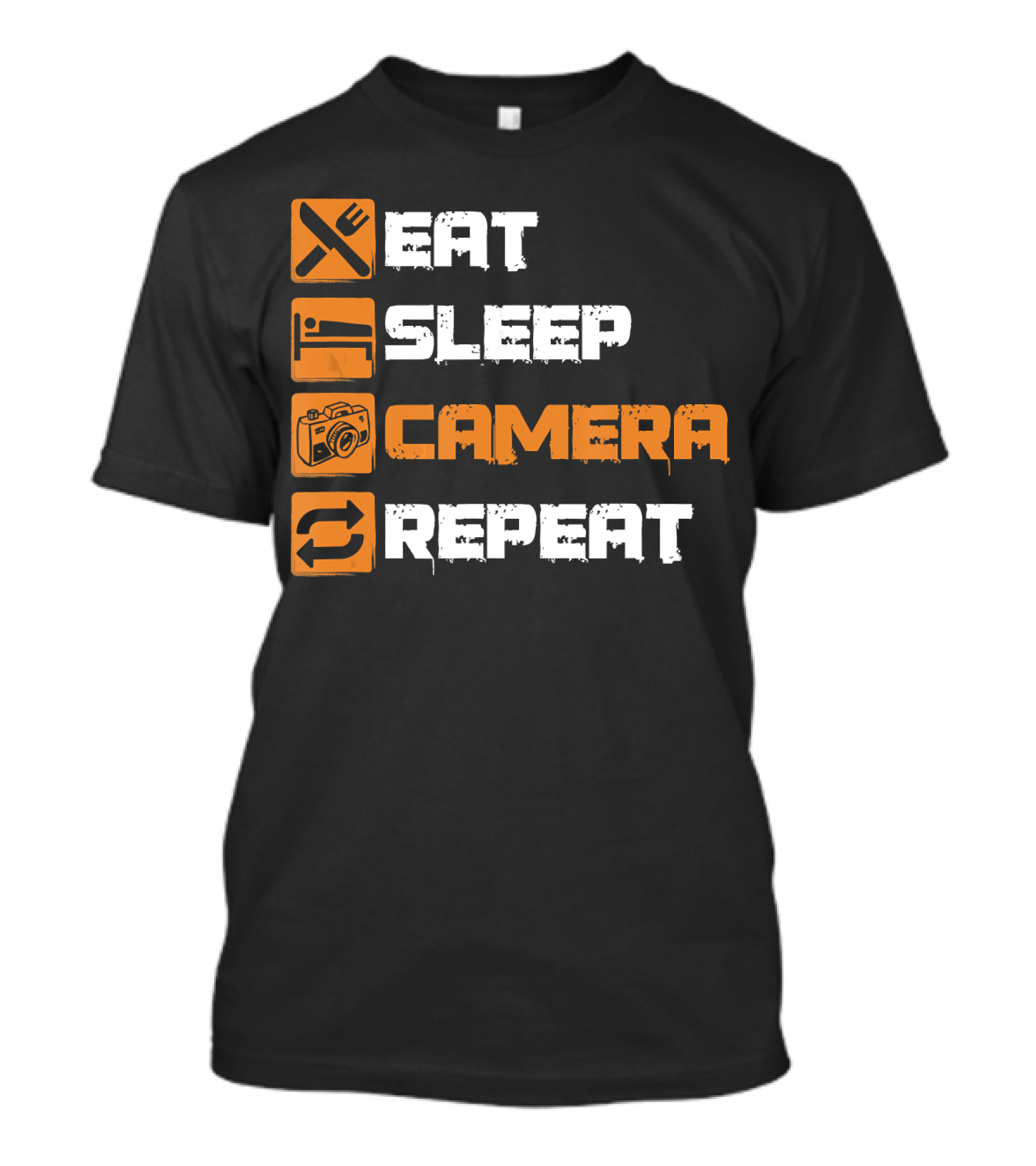 Eat Sleep Camera Repeat Photography Photog Cycle Icons T-Shirt