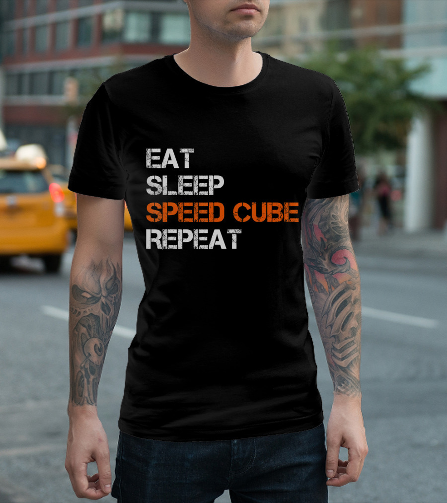 Eat Sleep Speed Cube Repeat Puzzle Cube Lifestyle Rhythm T-Shirt