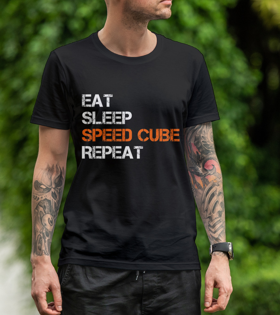 Eat Sleep Speed Cube Repeat Puzzle Cube Lifestyle Rhythm T-Shirt