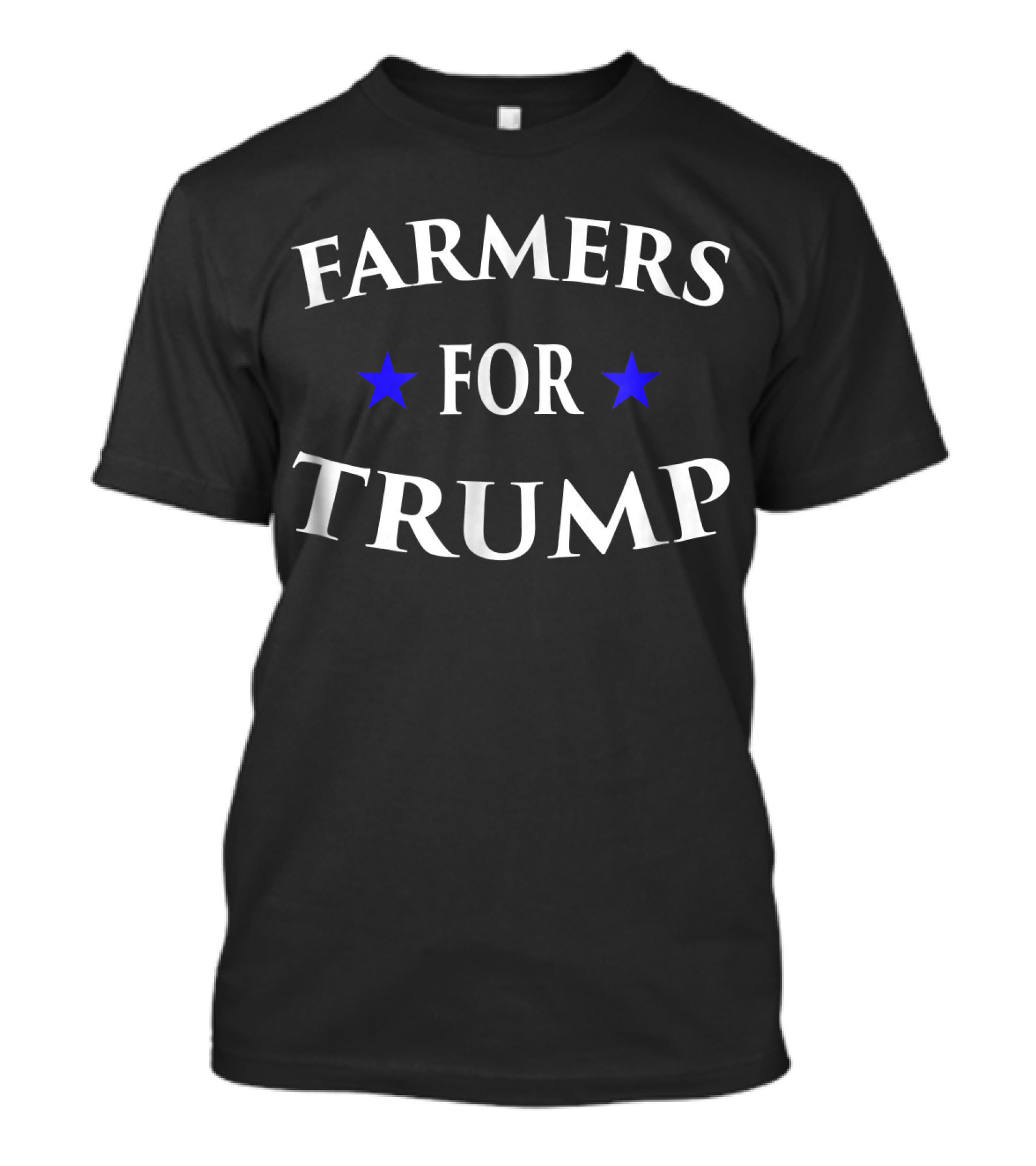 Farmers For Trump Blue Star Support Ranch Tractor T-Shirt
