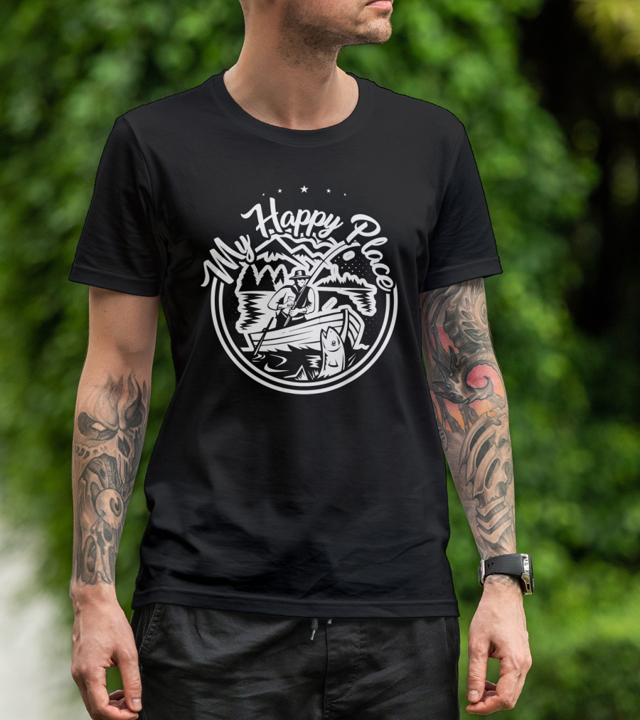 My Happy Place Fishing Adventure T-Shirt