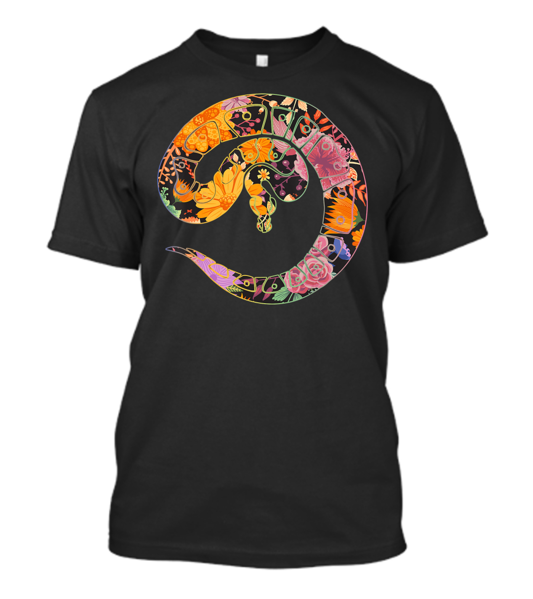 Floral Flower Vintage Retro BAL Floral Snake T-Shirt