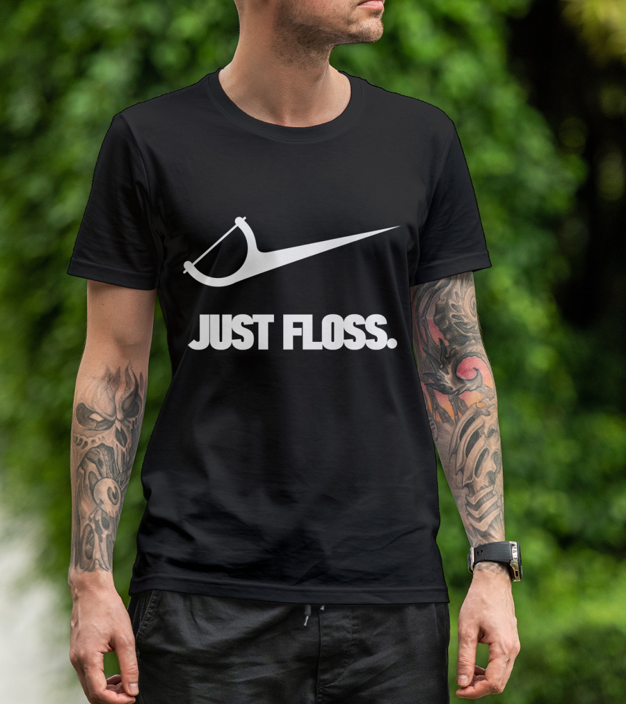 Funny Dentist Just Floss Dental Office Toothpick T-Shirt