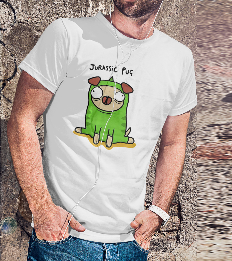Jurassic Pug Dinosaur Costume Funny T-Shirt