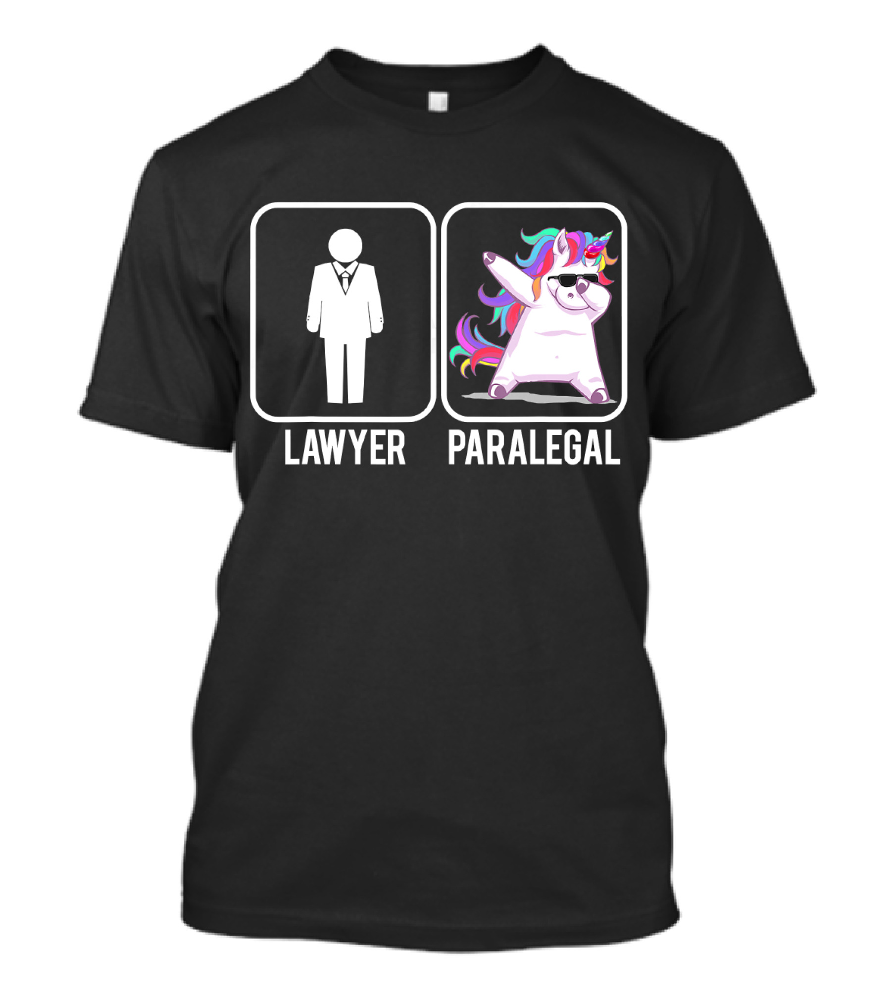 Lawyer Paralegal Dabbing Unicorn Funny T-Shirt