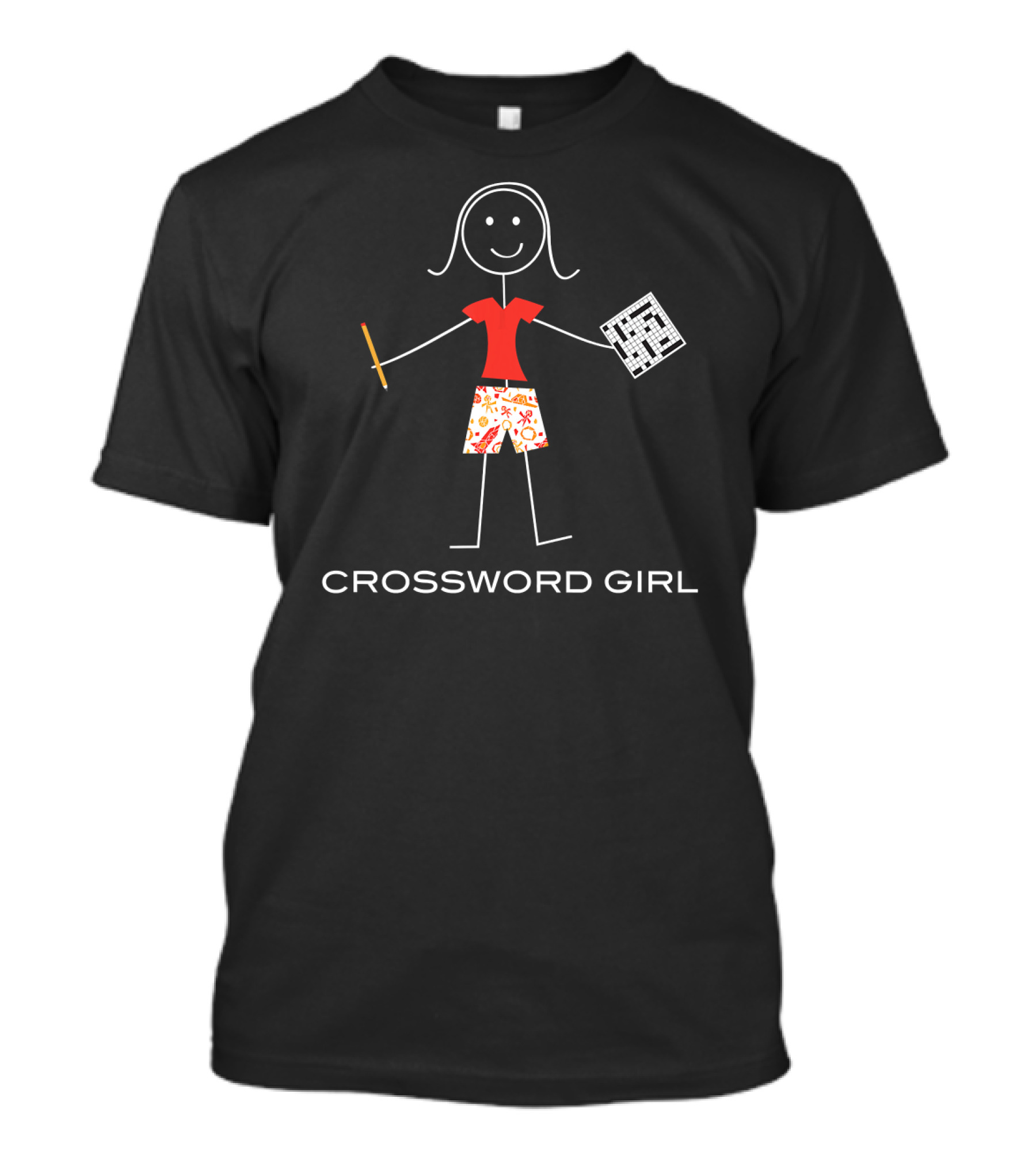 Crossword Girl Funny Womens Puzzle Game T-Shirt