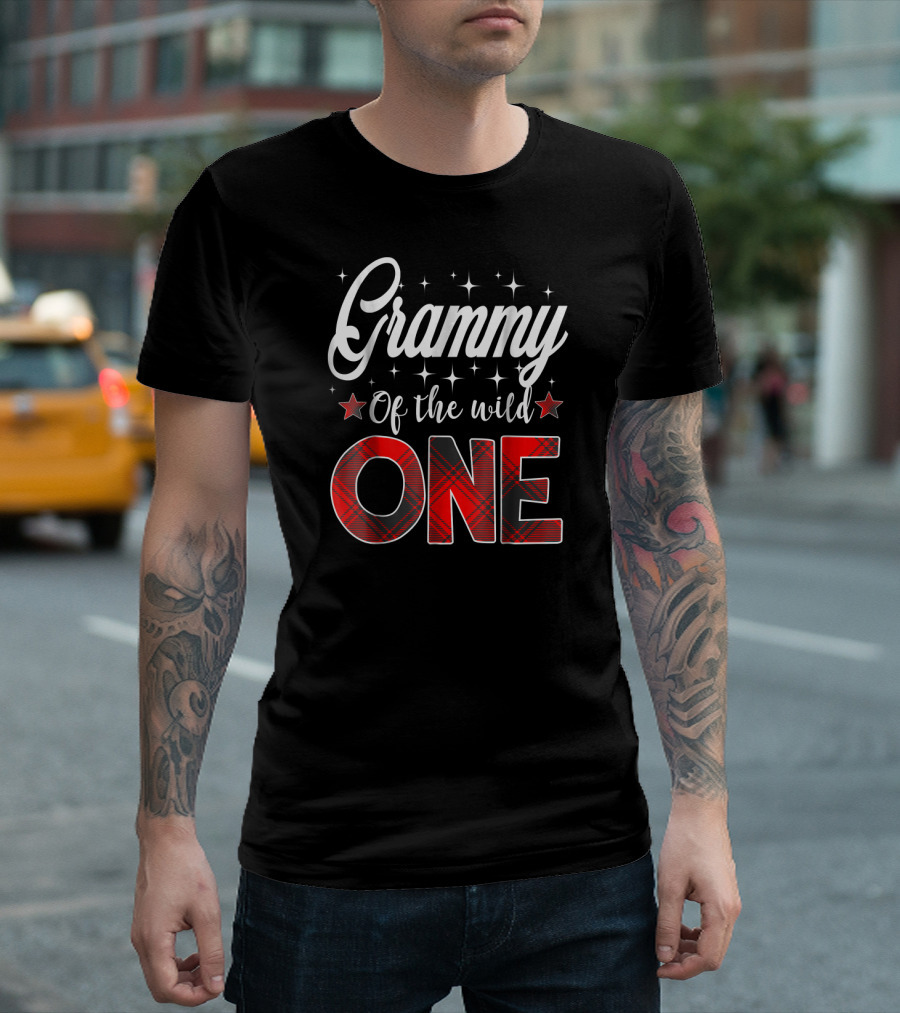Grammy of the Wild One Plaid Stars T-Shirt