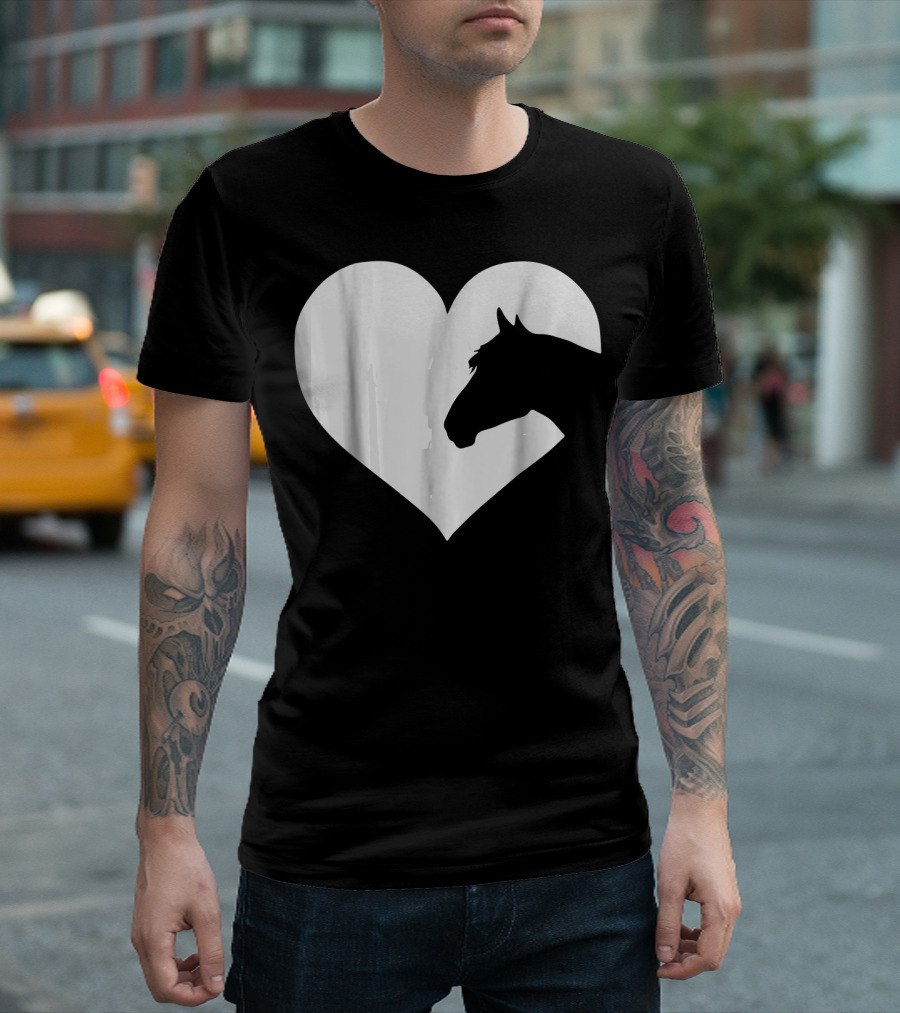 Great Love Horses Heart Horse T-Shirt