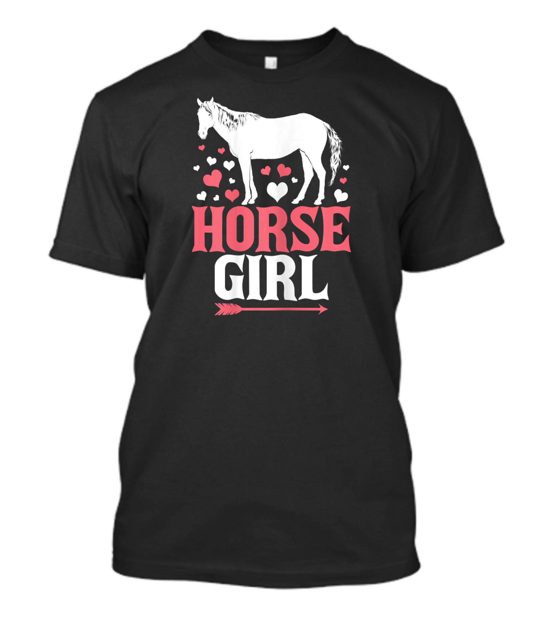 Horse Girl Horseback Hearts And Love Arrow T-Shirt