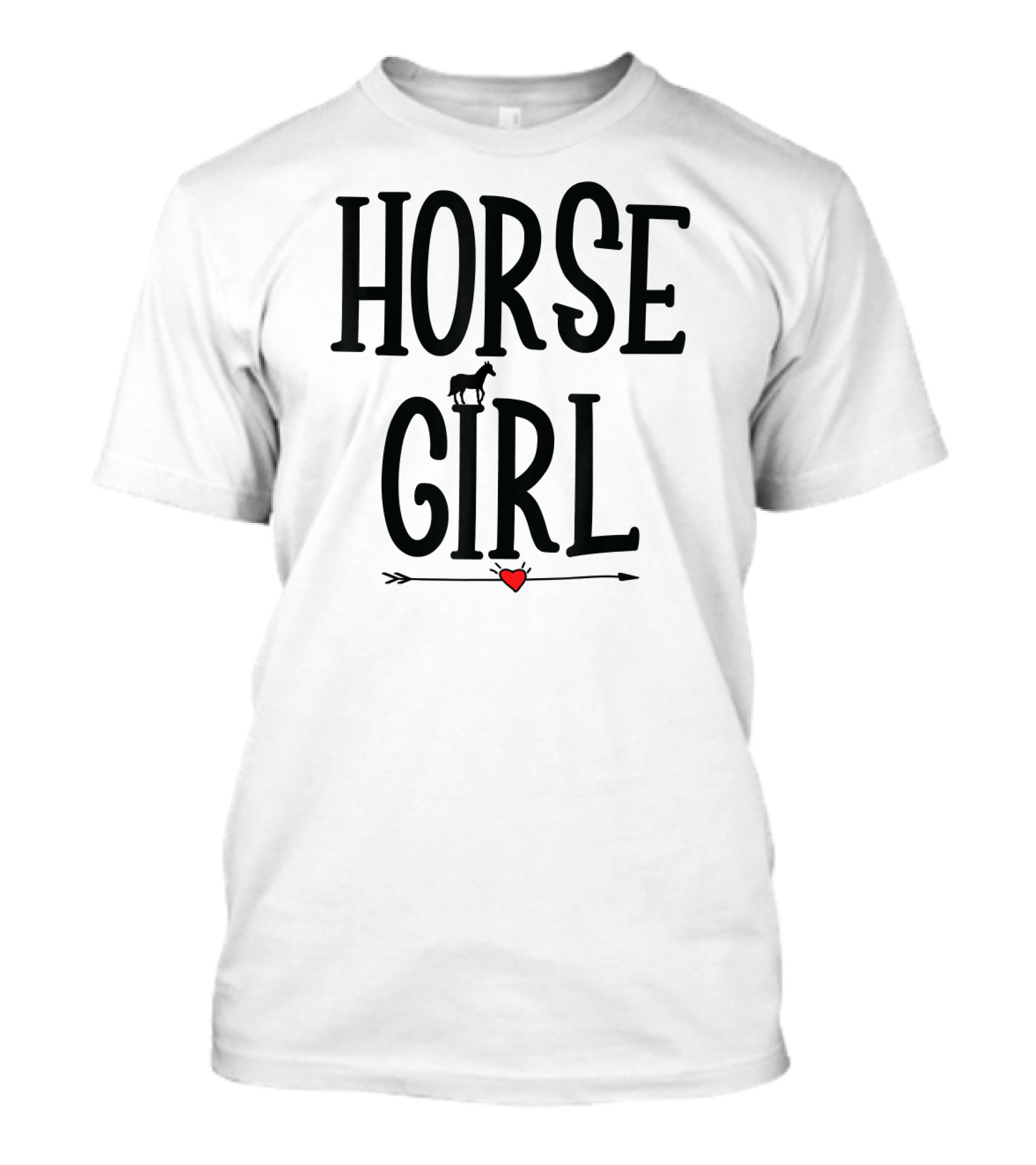 Horse Girl With Heart And Arrow For Horse Lovers Equestria T-Shirt