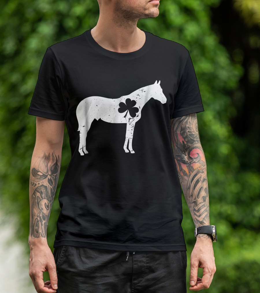 Horse Shamrock Horse Saint Patrick's Iconic T-Shirt
