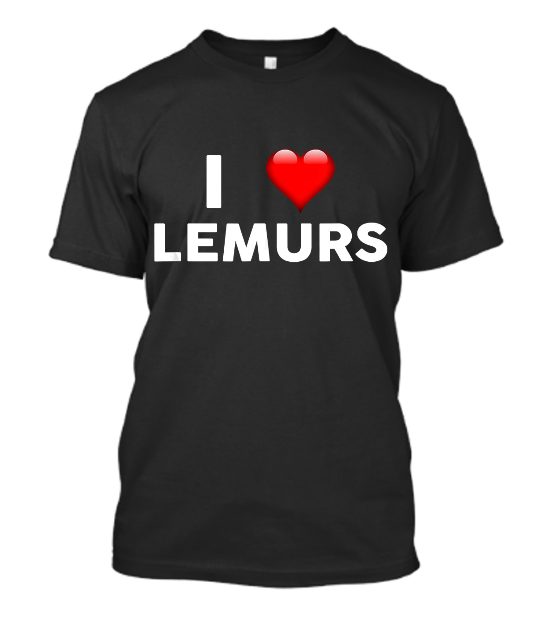 I Love Lemurs Heart Lemur T-Shirt