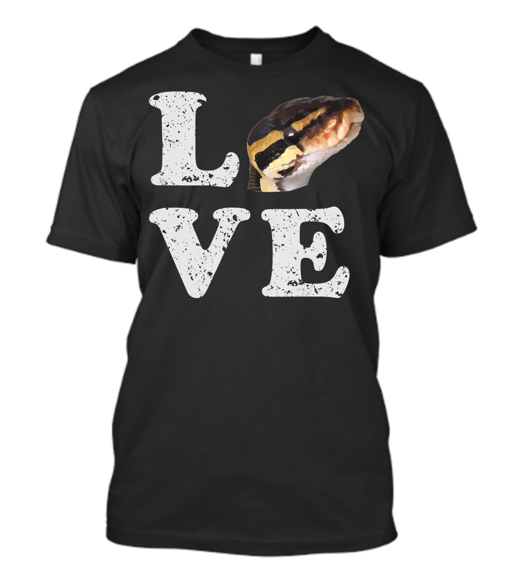 I Love My Ball Python Pet Snake Love Head As Letter O In LOVE T-Shirt