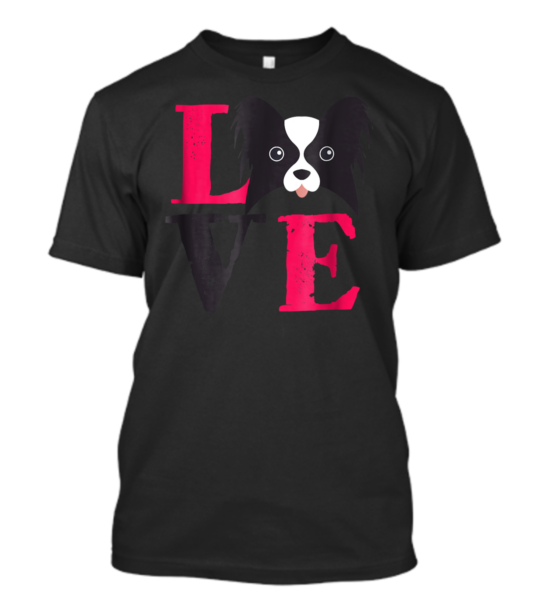 Love Papillion Pup Face T-Shirt