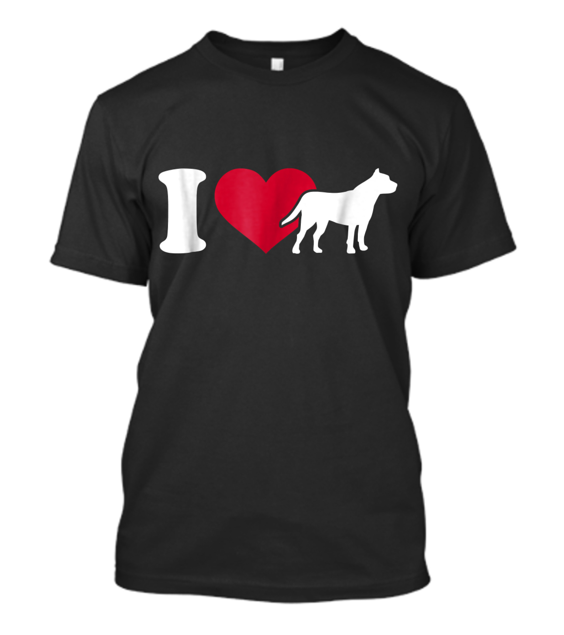 I Love Pitbulls Heart T-Shirt