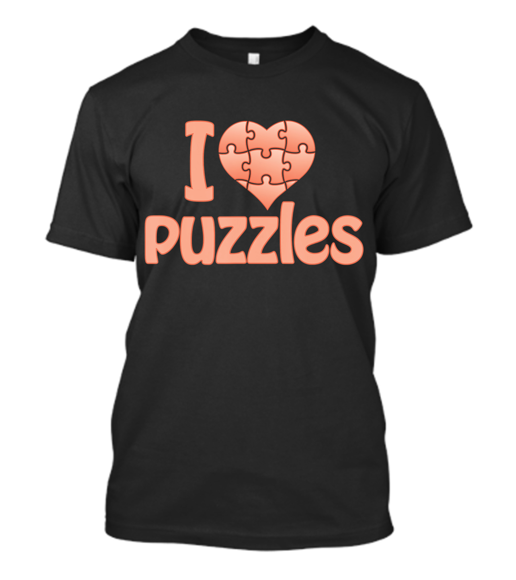 I Love Puzzles Heart Jigsaw Puzzle Lover T-Shirt