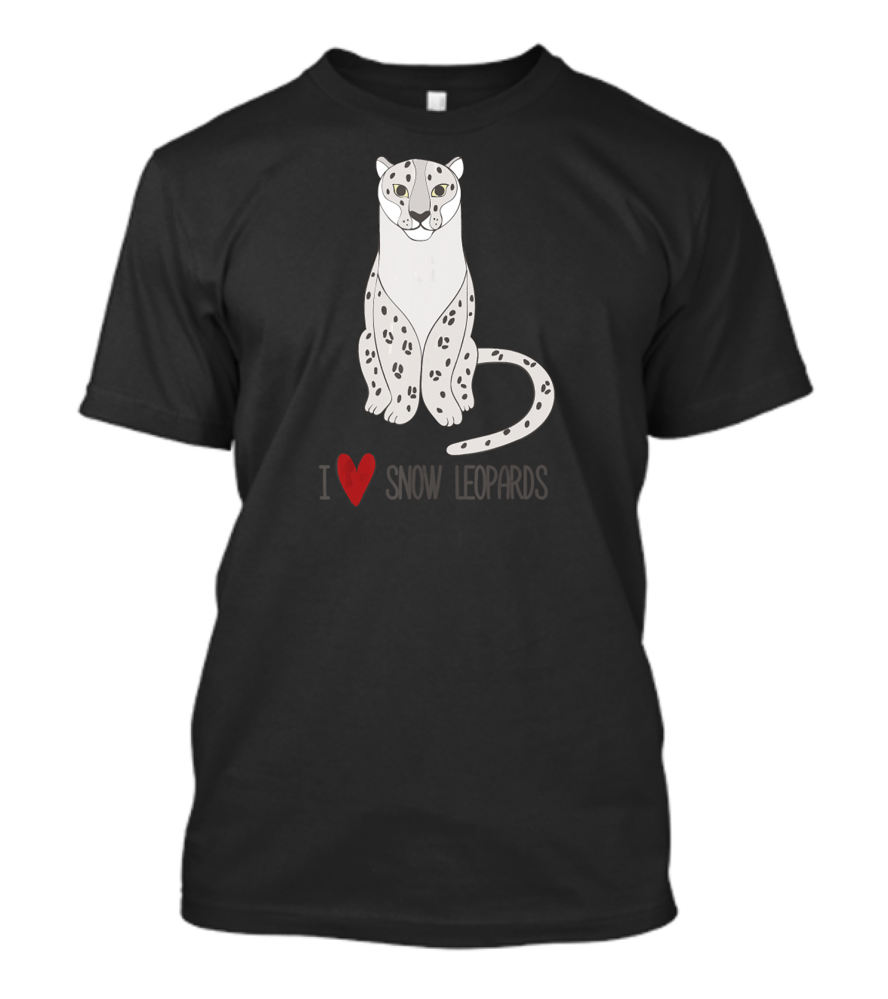 I Love Snow Leopards Cute Beautiful Snow T-Shirt