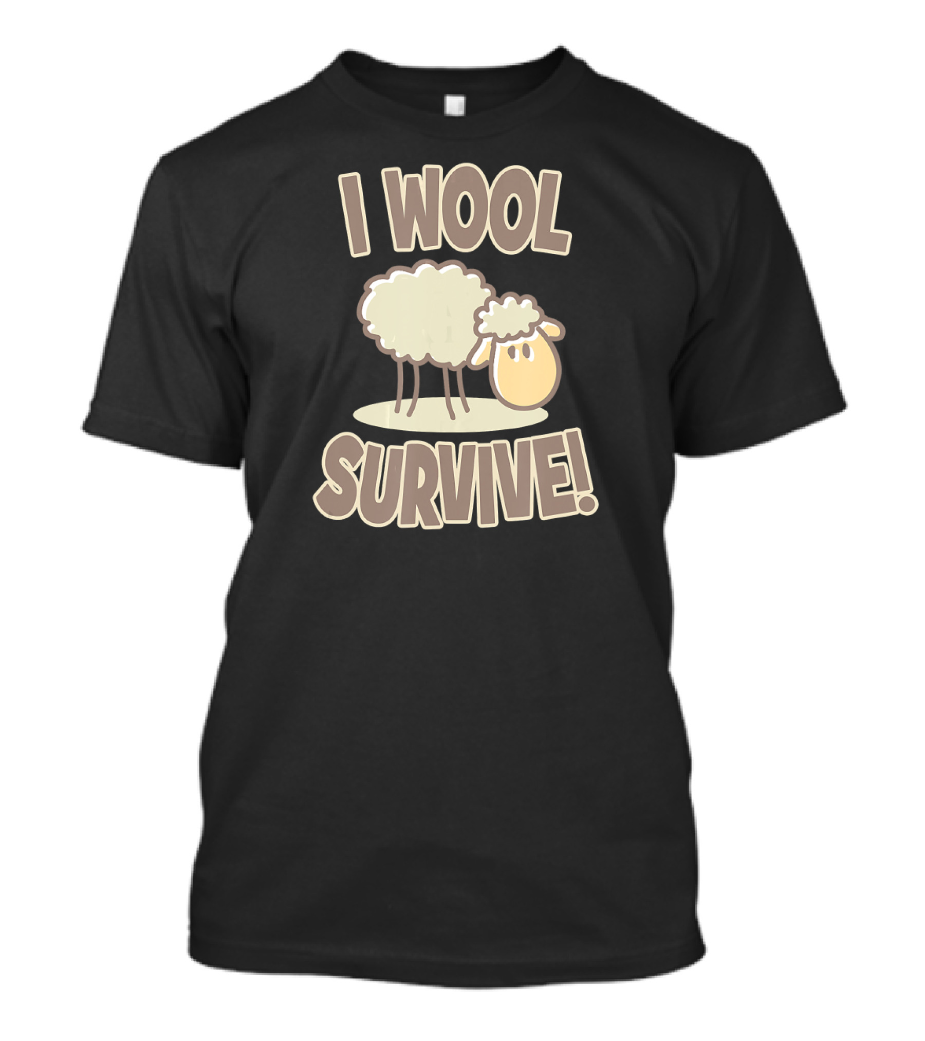 I Wool Survive Sheep Funny Knitting Humor T-Shirt