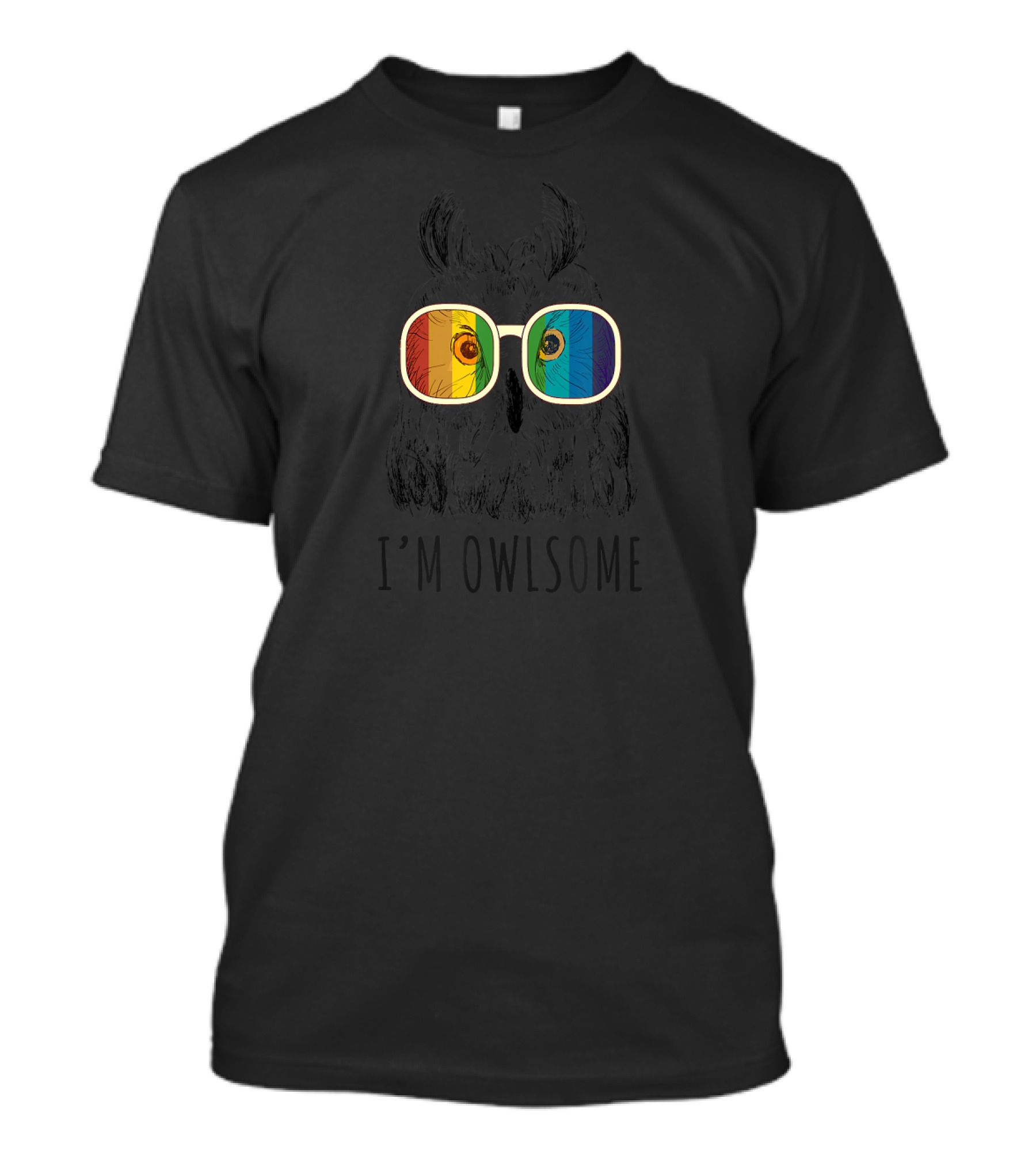 I'm Owlsome Cute Colorful Sunglasses Owl T-Shirt