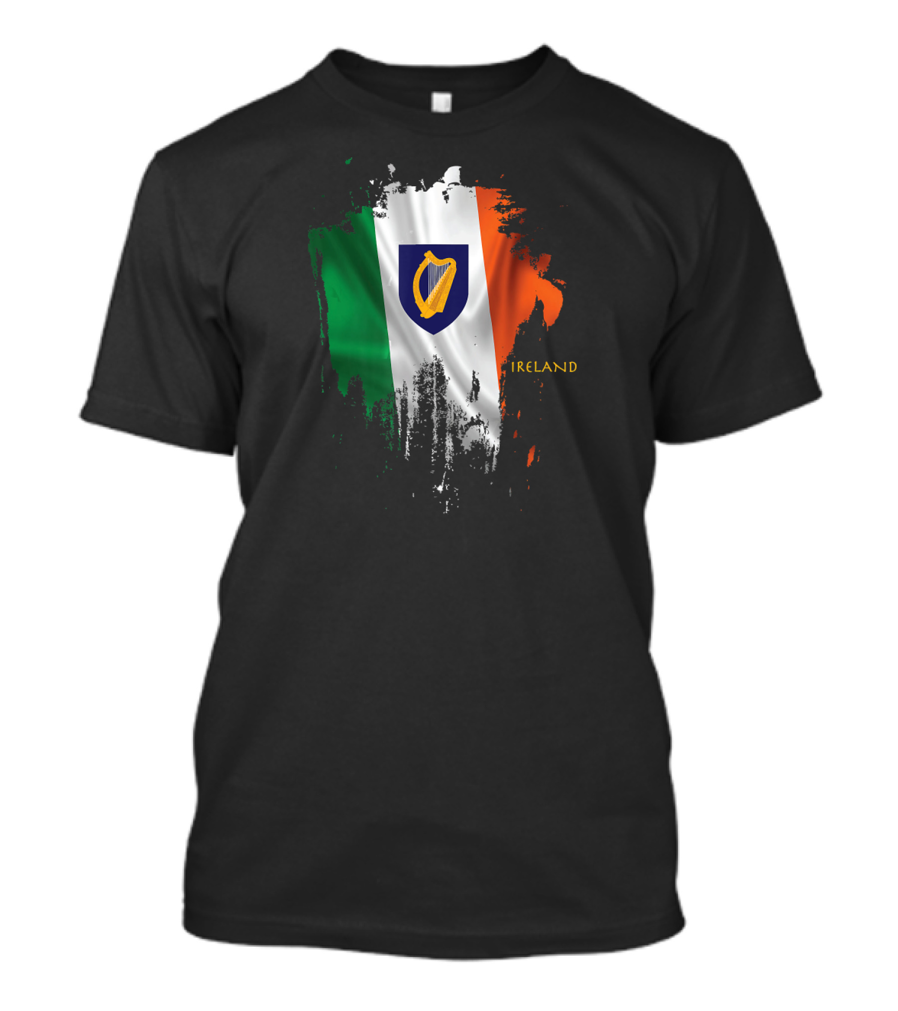 Ireland Flag With Harp Coat Of Arms T-Shirt