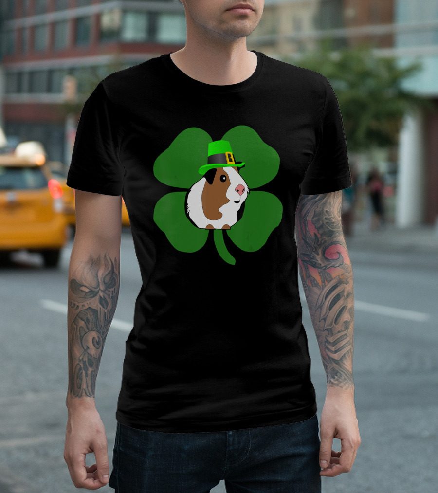 Irish Guinea Pig Clover Hat Sai T-Shirt