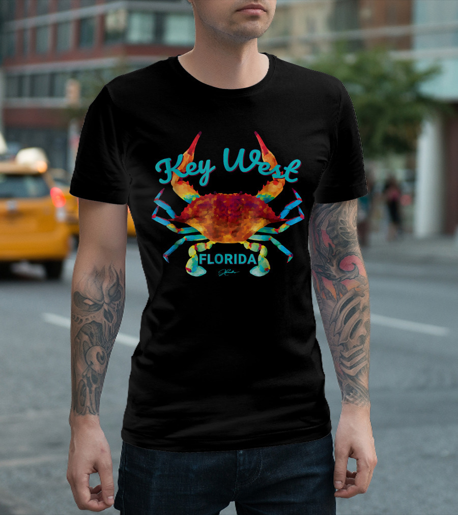 Key West Florida Blue Crab JCombs Signature T-Shirt