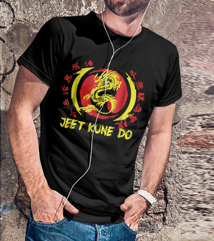 Jeet Kune Do Dragon Symbol Kanji Martial Arts Emblem T-Shirt