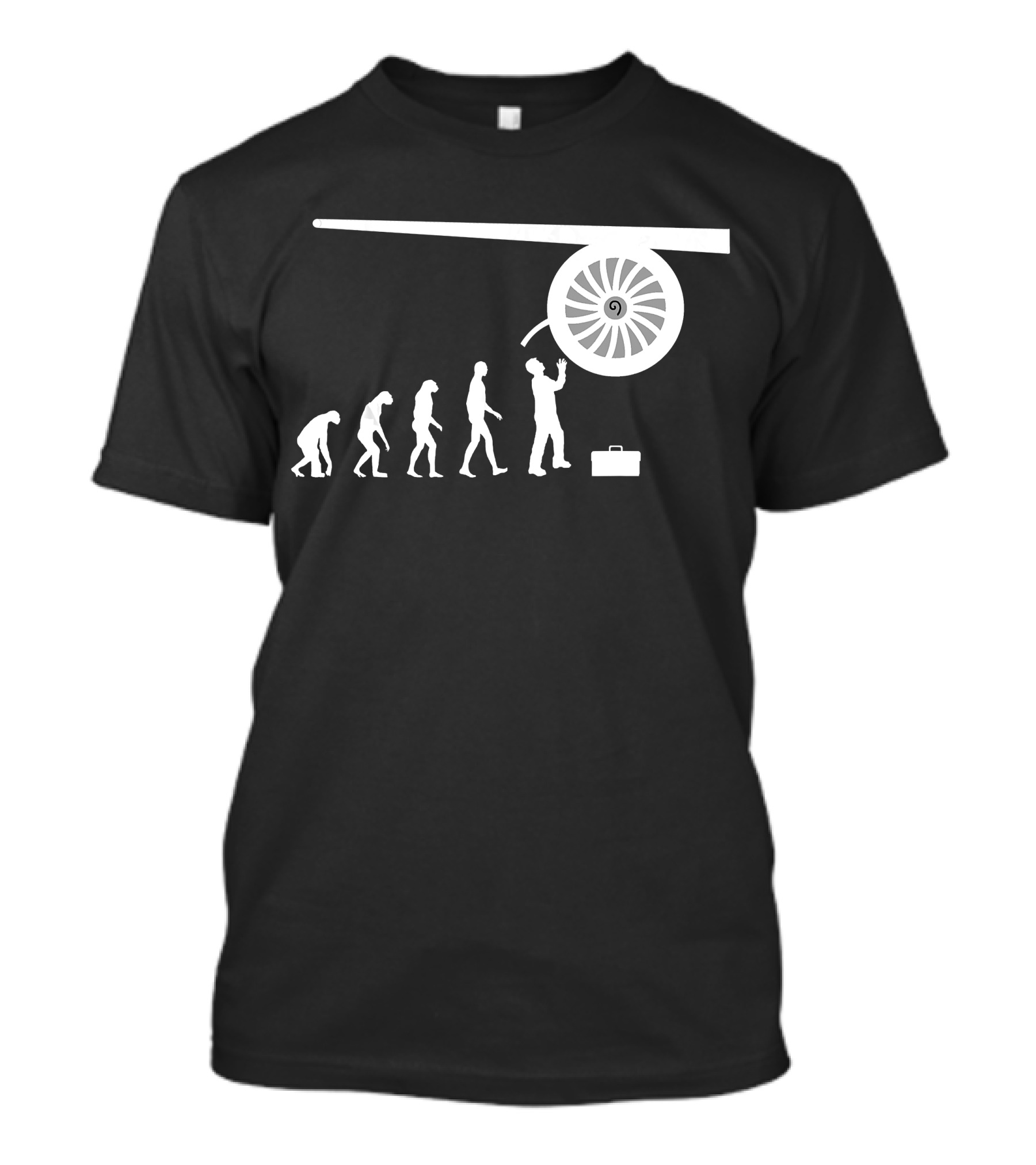 Evolution To Jet Engine Mechanic Airpl T-Shirt