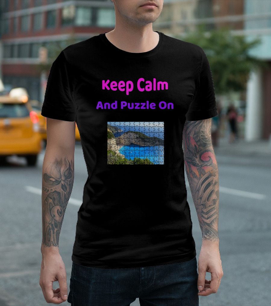 Keep Calm And Puzzle On 500 Piece Jigsaw Puzzle T-Shirt