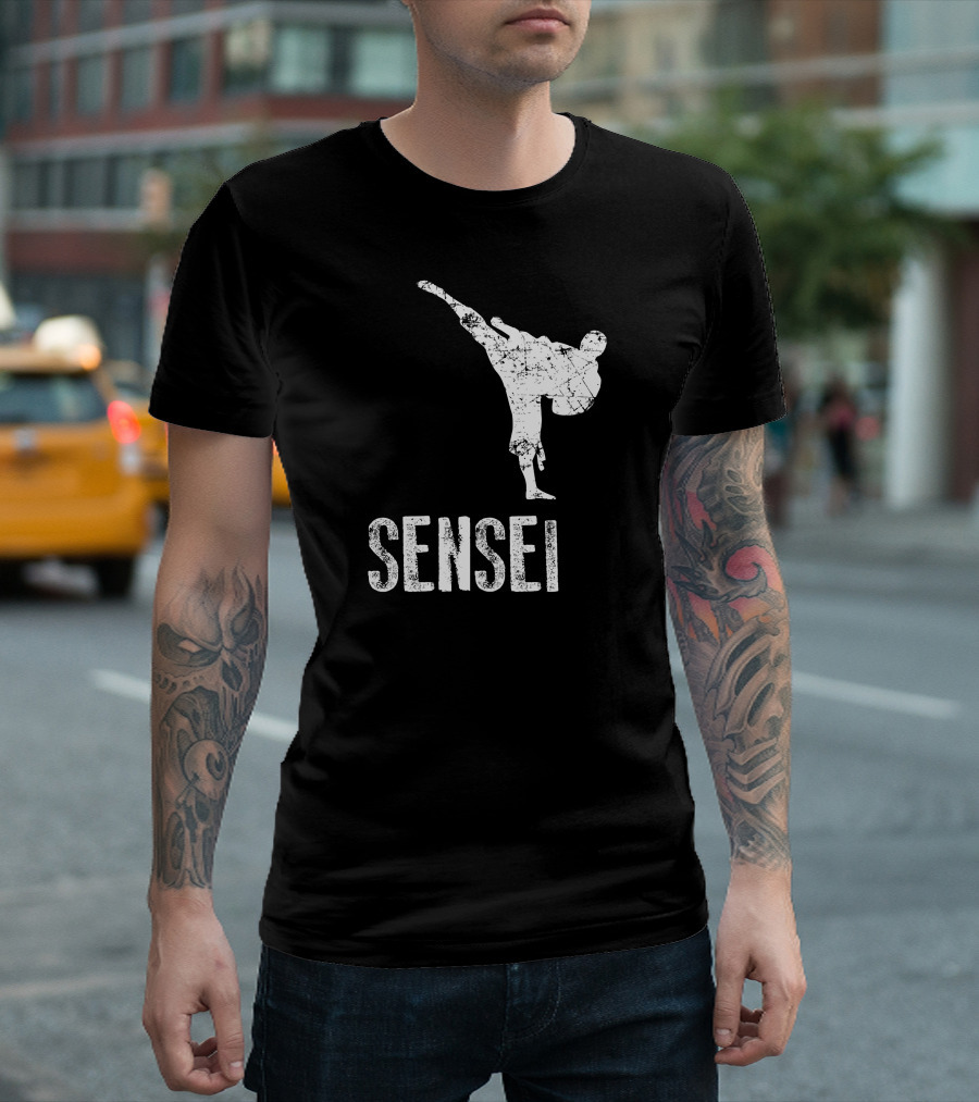 Sensei Karate Martial Arts Kick T-Shirt