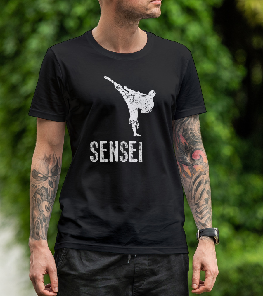 Sensei Karate Martial Arts Kick T-Shirt