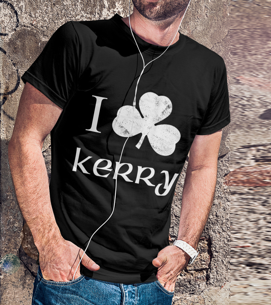 I Love Kerry Irish Shamrock T-Shirt