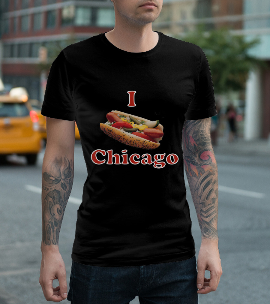 I Chicago Hot Dog Enthusiast Iconic T-Shirt