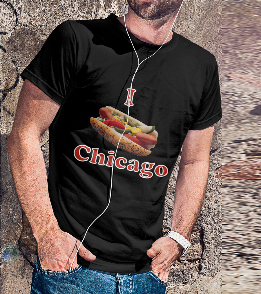 I Chicago Hot Dog Enthusiast Iconic T-Shirt