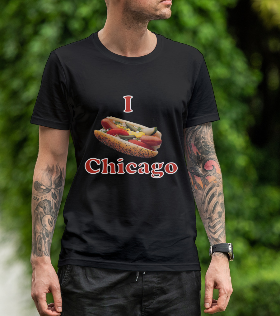 I Chicago Hot Dog Enthusiast Iconic T-Shirt