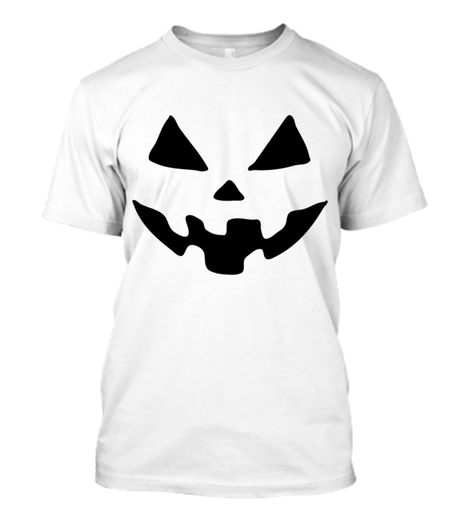 Jack O Lantern Pumpkin Face Black Background Orange Costume T-Shirt