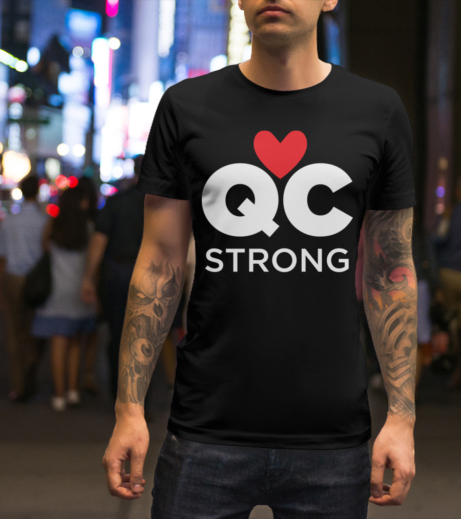 QC Strong Quad City Strong Heart T-Shirt
