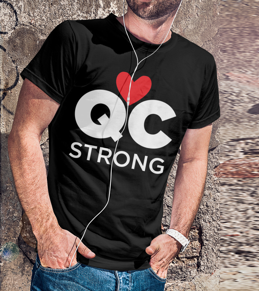 QC Strong Quad City Strong Heart T-Shirt
