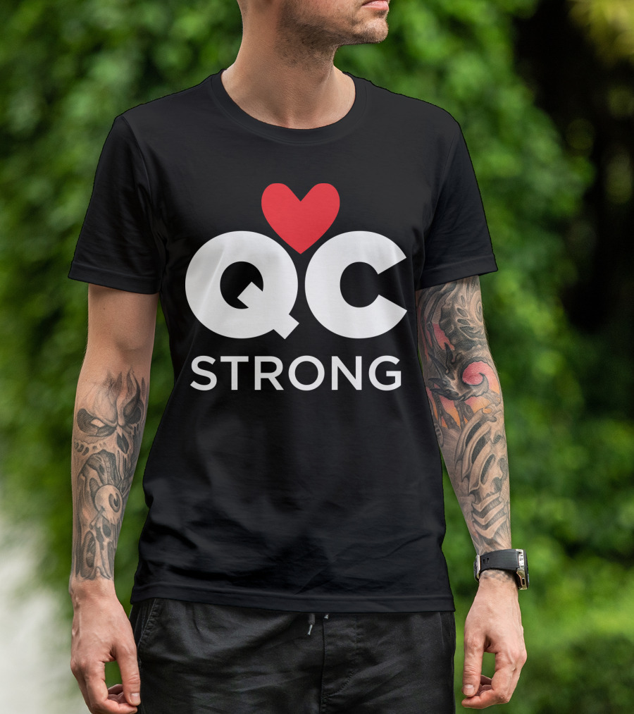 QC Strong Quad City Strong Heart T-Shirt
