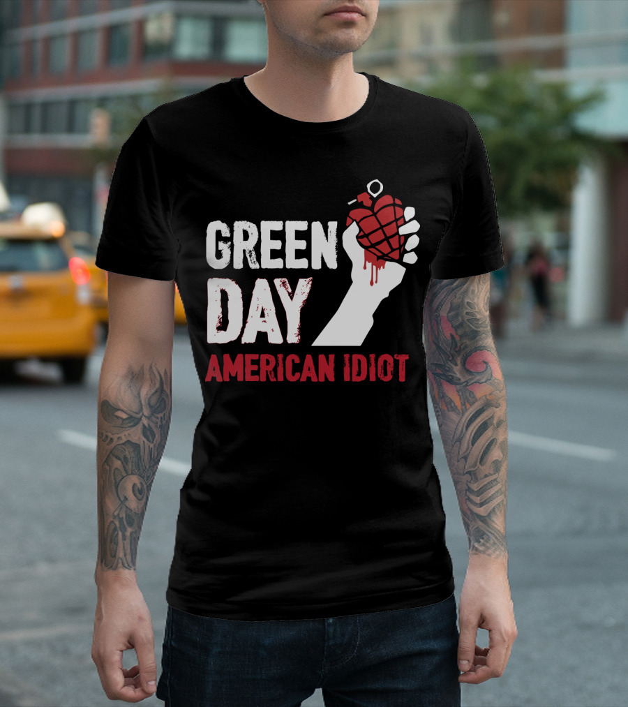 Green Day American Idiot Heart Grenade T-Shirt