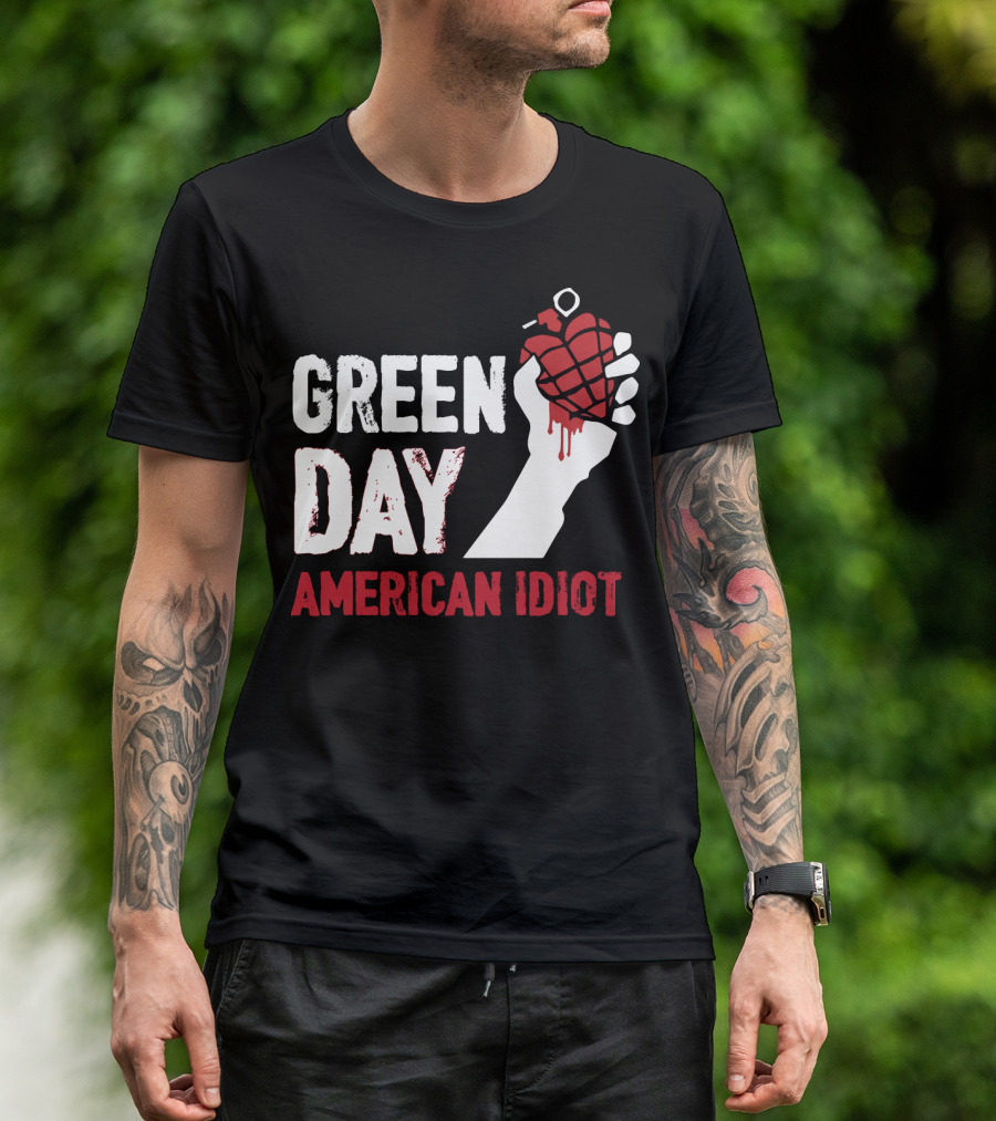 Green Day American Idiot Heart Grenade T-Shirt