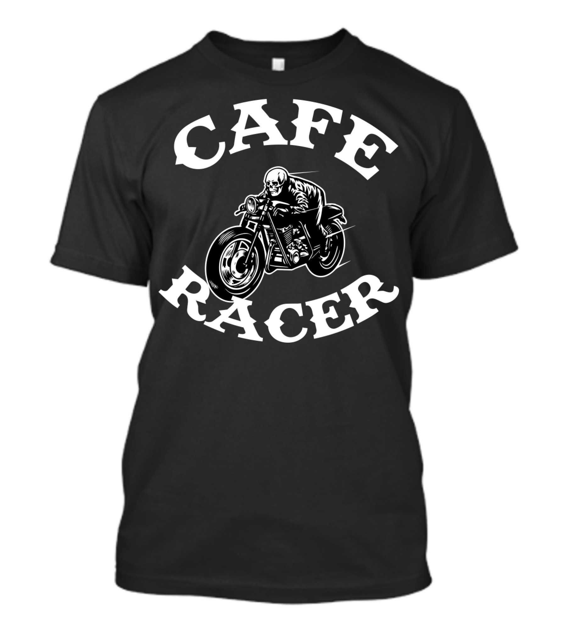 Cafe Racer Motorcycle Biker Skull Rider T-Shirt