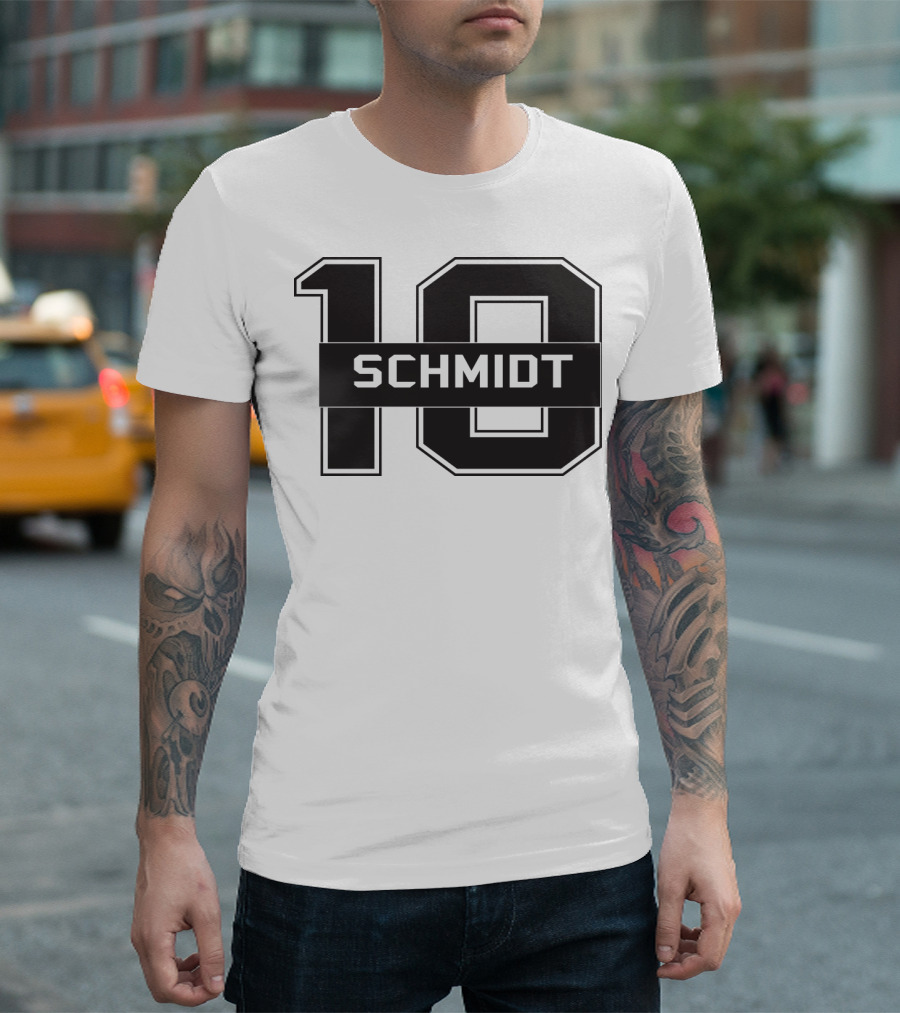 Schmidt 10 Sports Team Inspired Number T-Shirt